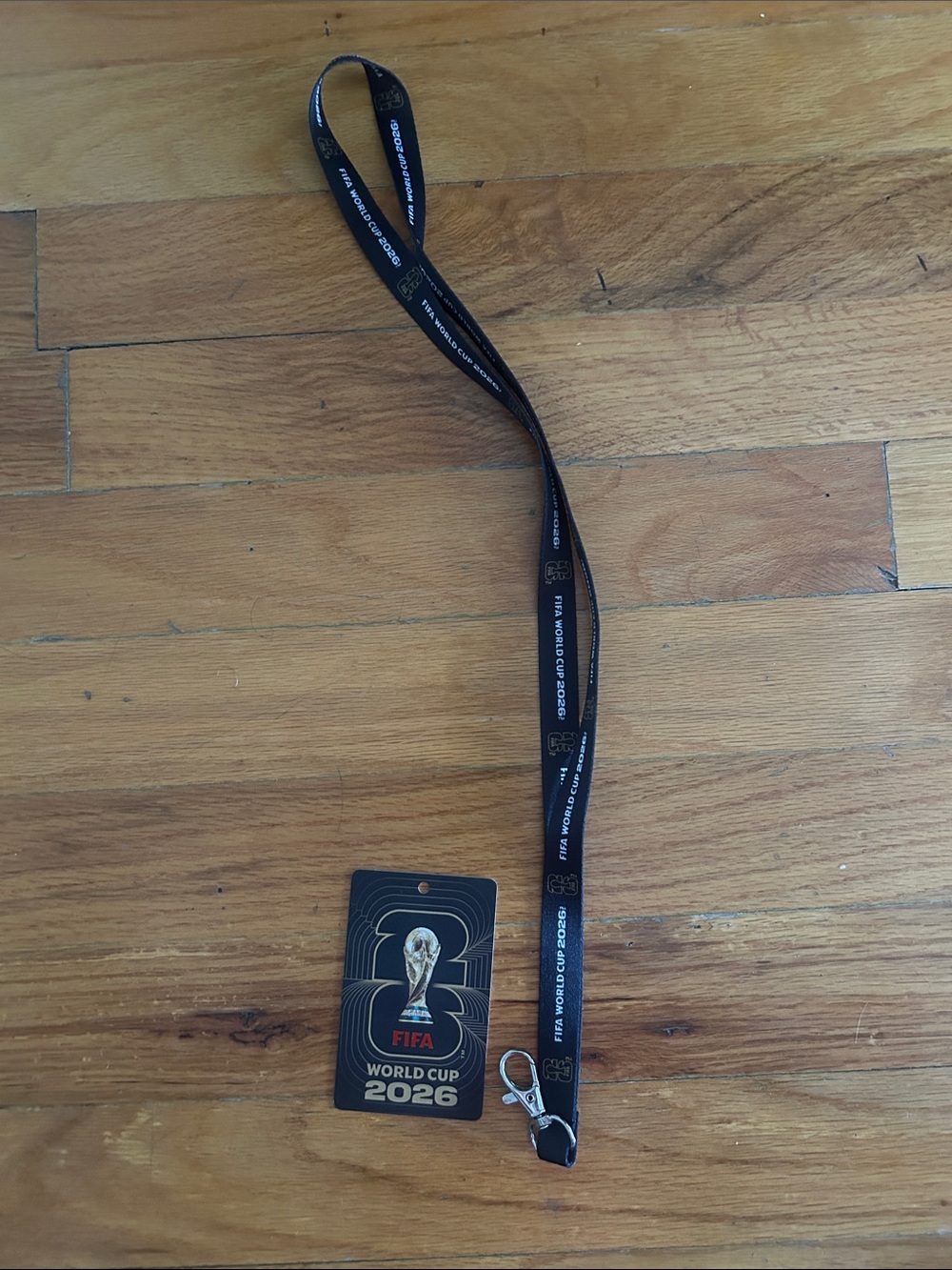 FIFA World Cup 2026 lanyard and card